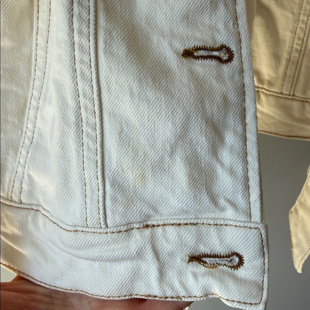 BODEN Ivory Belted Denim Jacket - Picture 7 of 10